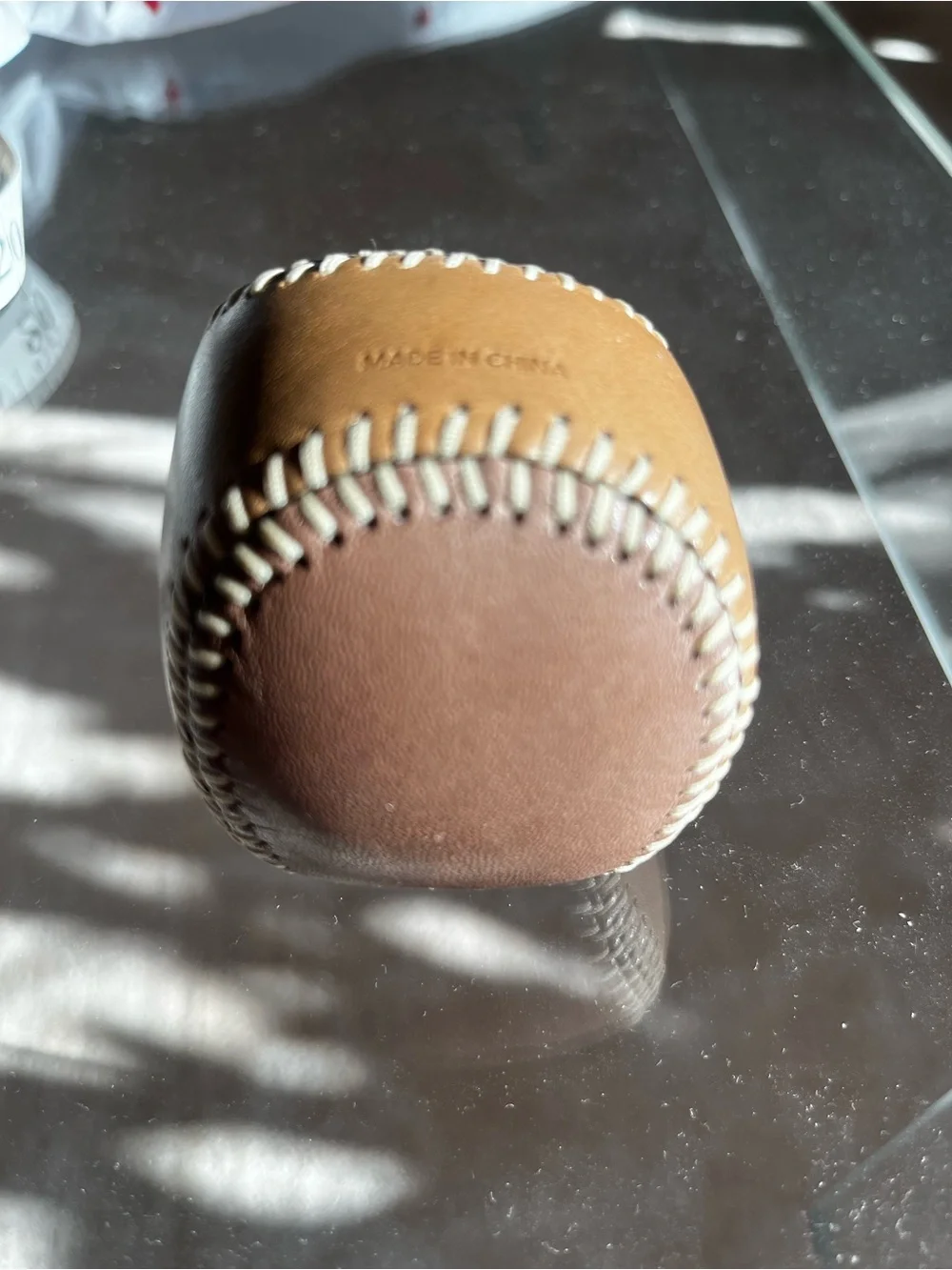 COACH Leather Baseball PAPERWEIGHT